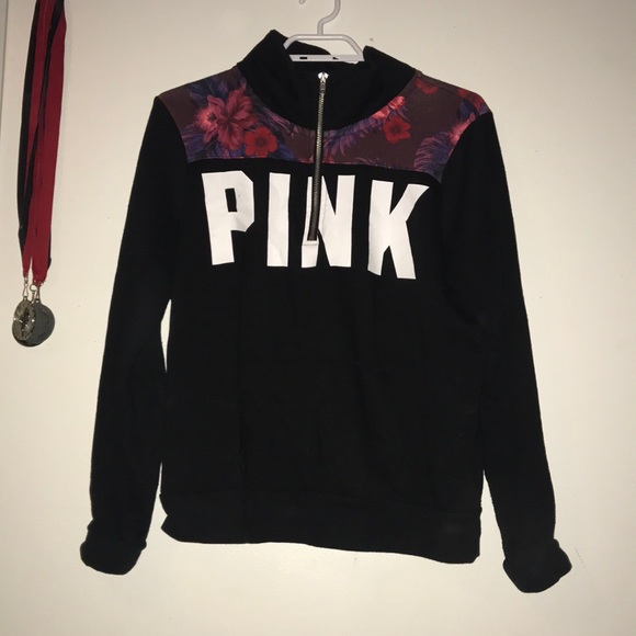 Pink half zip hoodie - Picture 2 of 3